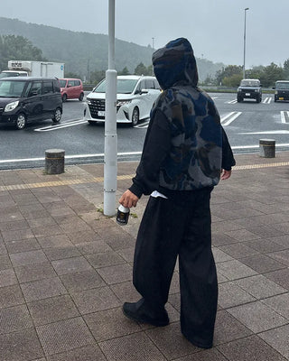 Camouflage fleece hooded vest