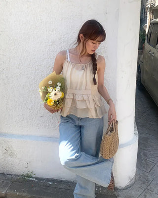 Frilled tiered blouse