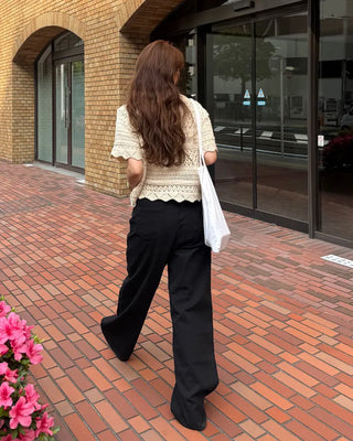 Wide cotton pants
