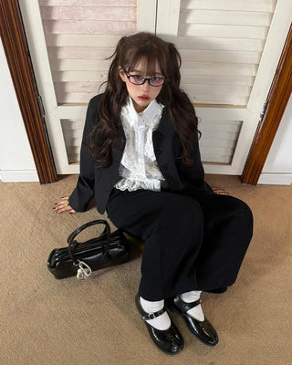 Round collar short jacket