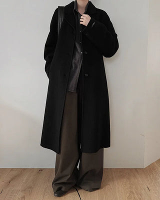 Wool blend handmade long coat