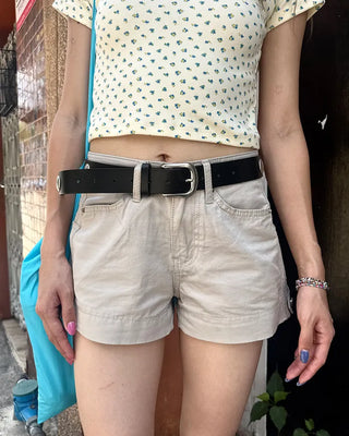 Adjustable tab side pocket shorts