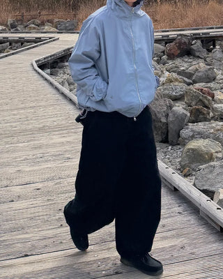 Snap pocket balloon cotton pants
