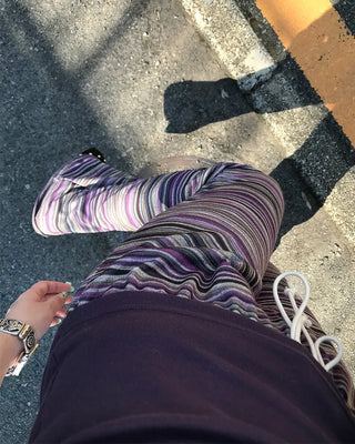 Waist string border bootcut