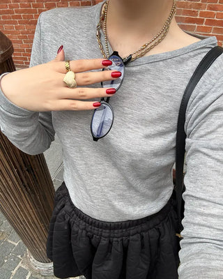 Slim-fit long-sleeved T-shirt