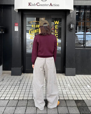 (Unisex) Striped Pintuck Overpants