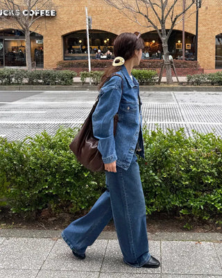 Loose-fit denim pants