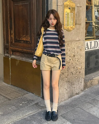 Striped oversized long t-shirt