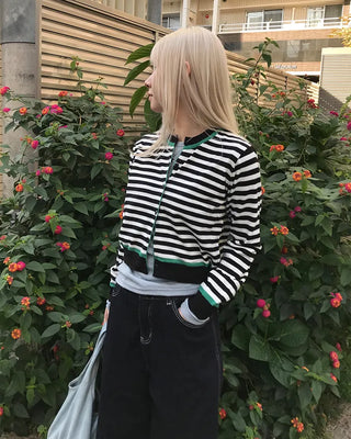 Round neck rayon long-sleeve T-shirt