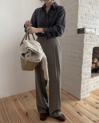 A+ Premium Wool Viscose Pleated Winter Slacks