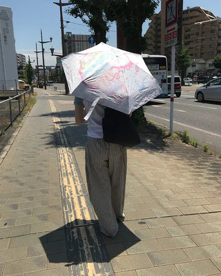 Lightweight parasol with cat print