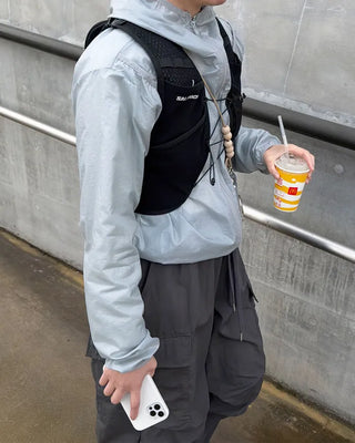 Glossy Windbreaker Jacket
