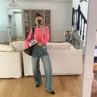 Loose-fit cropped T-shirt