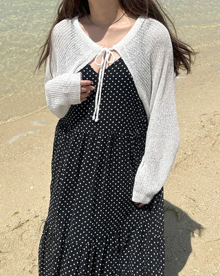 [BEST 50] Sheer Dot Long Dress