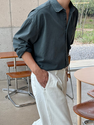 Haze Aging Fade Washed Shirt