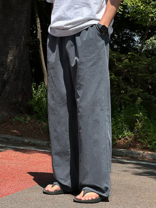 Libero Pigment Linen Long Wide Pants