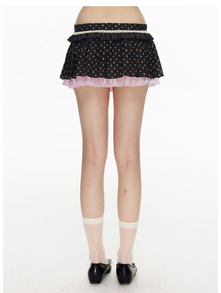 [NECY] Ditsy Dollhouse Lace Micro Skirt