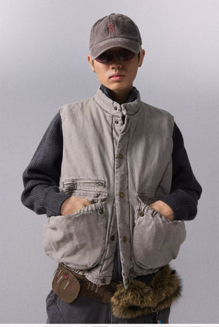 [Monterest] Washed Cotton Padded Work Vest