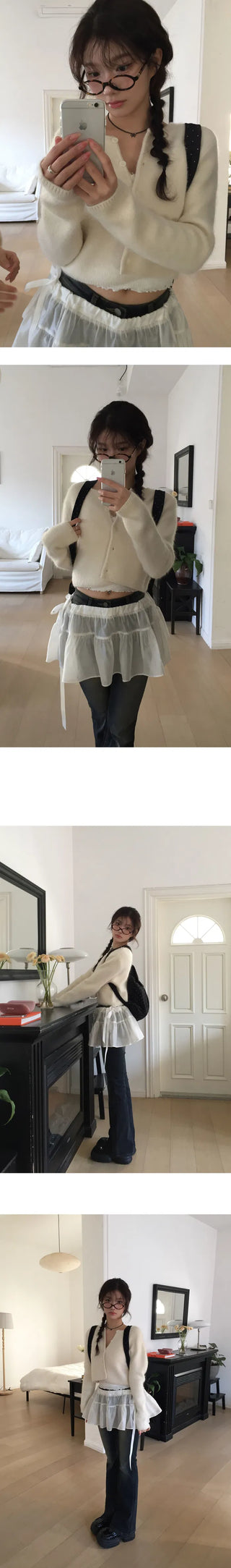 Pori Angora Crop Daily Cardigan - 3 colors