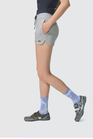 [Monterest] Drawstring Logo Embroidered Sweat Shorts