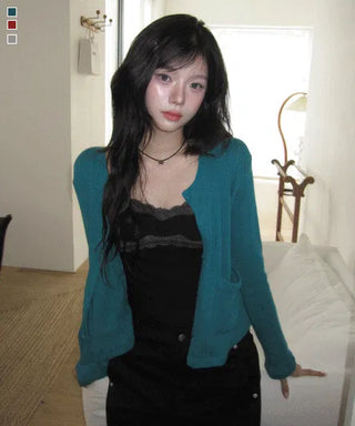 Minty Punching Pocket Cardigan - 3 colors