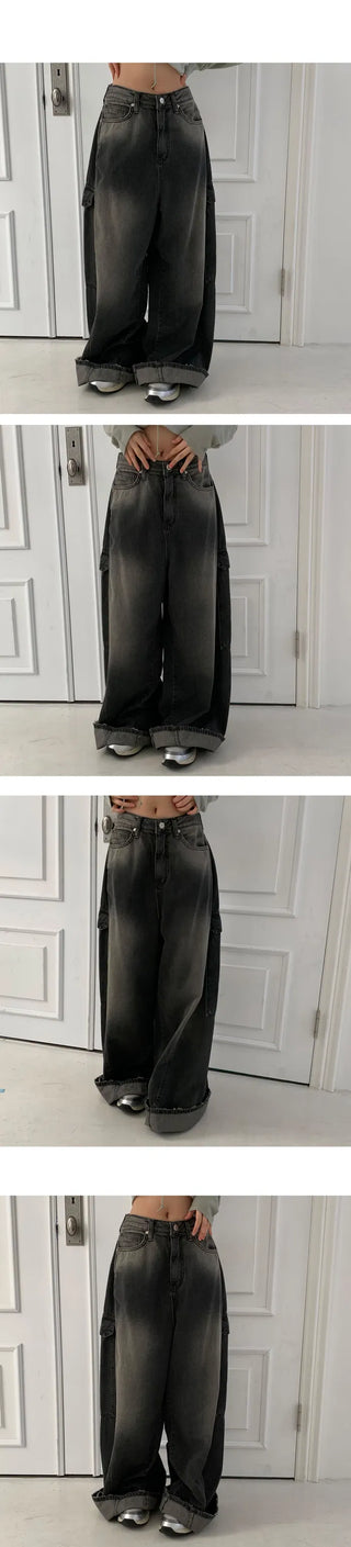 Big Pocket Deep Green Tea Maxi Long Wide Cargo PT - 2 Colors