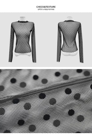 Dot See-through Inner T-shirt - 2 colors