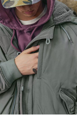 [Monterest] N2B Hooded Down Jacket with Fur Trim