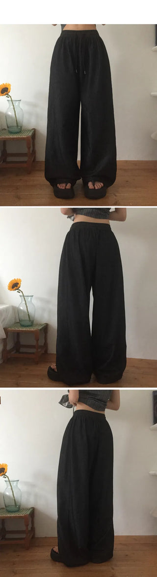 Special Feature Real Daily / All Staff Favorite Summer Raw Wide Elastic Waist Pants - 2 Colors