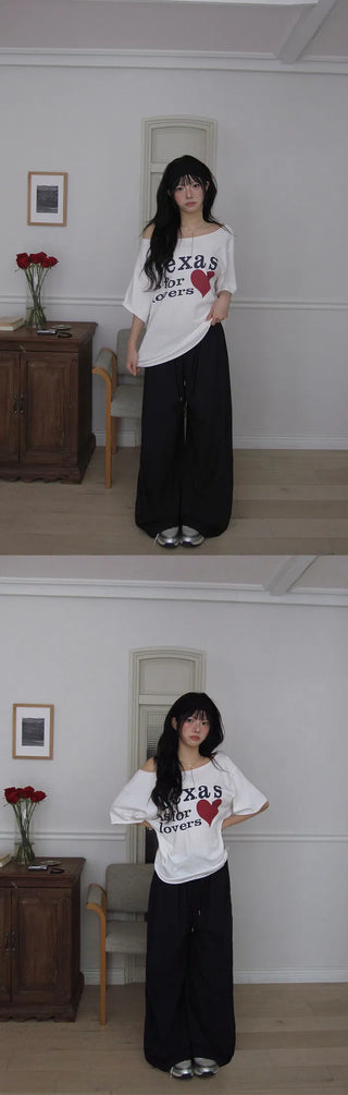 Wide long nylon pants with all the accessories - 3 colors