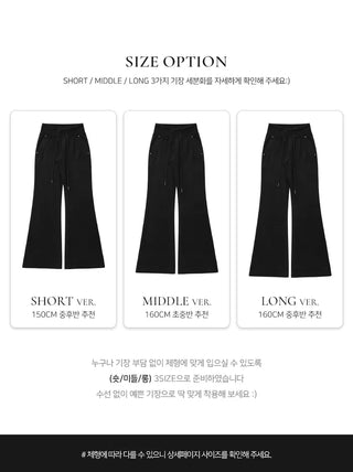 Two-way V-cut, slim waist, wide waist, semi Flared - 4 colors