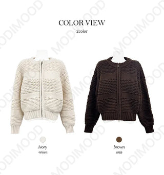 Heavy Thick Knitwear Haji Zip-up - 2 Colors