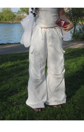 Planner Nuts String Low Nylon Pintuck Pants - 4 Colors