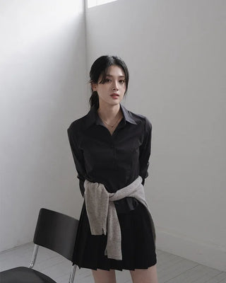 (basic/cropped) Striped shirt - 3 colors