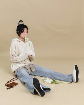 Loose-fit hooded knit