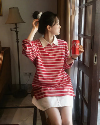 Striped rugby shirt