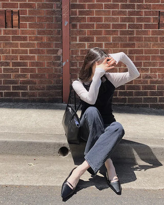 (short/basic/long) Elasticated semi-bootcut pants