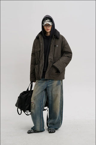 [MASONPRINCE] Washed Layered Long Tee / Hoodie