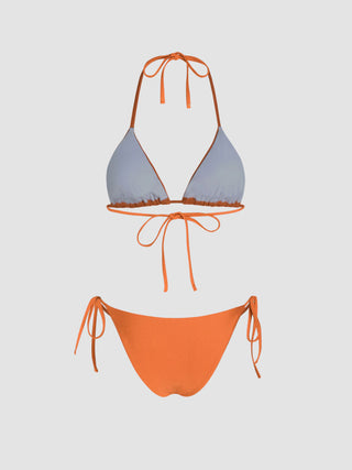 12 Zodiac Signs Rhinestone Halter Triangle Bikini Swimsuit