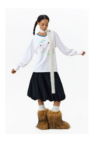 CONP Blue Striped V-Neck Top