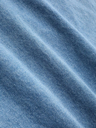 Denim Mid Waist Split Mini Skort