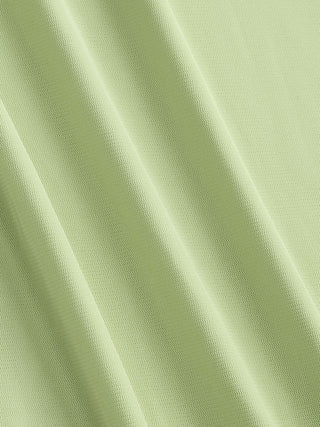 Mesh Ruffle Hem Maxi Dress