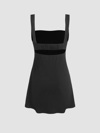 Eras Tour Outfit Taylor Outfit Corset Dress Summer Dresses Hoco Dress Homecoming Dress Hoco Dresses Party Dress For Party New Years Holiday Dress special occasion dresses Knit Fabric Ruched Square Neck Mini Dress For Daily Casual
