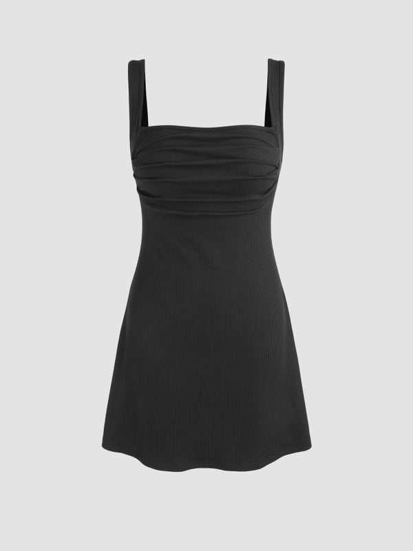 Eras Tour Outfit Taylor Outfit Corset Dress Summer Dresses Hoco Dress Homecoming Dress Hoco Dresses Party Dress For Party New Years Holiday Dress special occasion dresses Knit Fabric Ruched Square Neck Mini Dress For Daily Casual