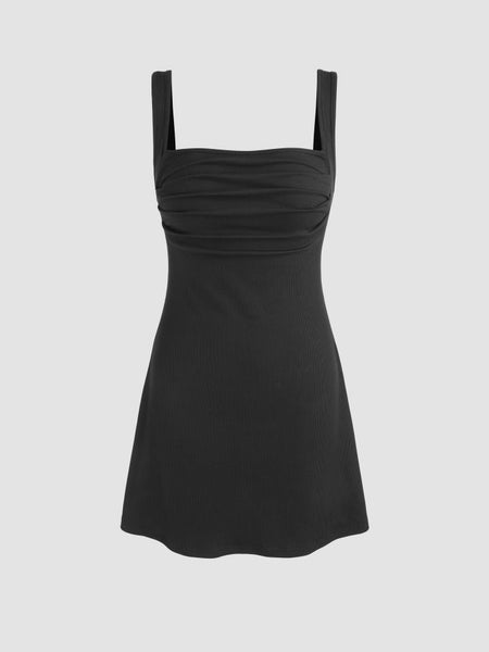 Eras Tour Outfit Taylor Outfit Corset Dress Summer Dresses Hoco Dress Homecoming Dress Hoco Dresses Party Dress For Party New Years Holiday Dress special occasion dresses Knit Fabric Ruched Square Neck Mini Dress For Daily Casual