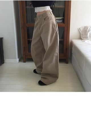 4-button secret pocket wide pants - 4 colors