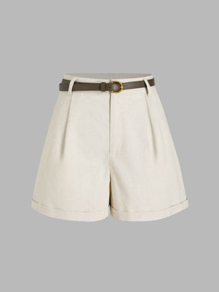 Belted High Waist Trouser Short