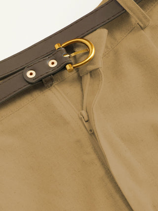 Belted High Waist Trouser Short