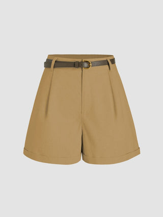 Belted High Waist Trouser Short