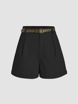 Belted High Waist Trouser Short
